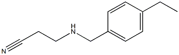 3-{[(4-ethylphenyl)methyl]amino}propanenitrile Struktur