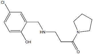 3-{[(5-chloro-2-hydroxyphenyl)methyl]amino}-1-(pyrrolidin-1-yl)propan-1-one Struktur