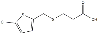 3-{[(5-chlorothien-2-yl)methyl]thio}propanoic acid Struktur