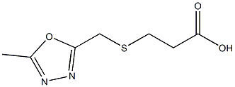 3-{[(5-methyl-1,3,4-oxadiazol-2-yl)methyl]sulfanyl}propanoic acid Struktur