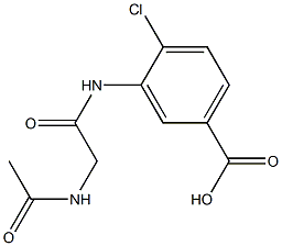 3-{[(acetylamino)acetyl]amino}-4-chlorobenzoic acid Struktur