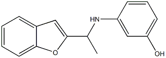 3-{[1-(1-benzofuran-2-yl)ethyl]amino}phenol Struktur