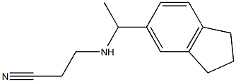 3-{[1-(2,3-dihydro-1H-inden-5-yl)ethyl]amino}propanenitrile Struktur