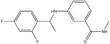 3-{[1-(2,4-difluorophenyl)ethyl]amino}-N-methylbenzamide Struktur