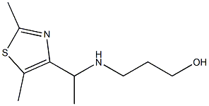 3-{[1-(2,5-dimethyl-1,3-thiazol-4-yl)ethyl]amino}propan-1-ol Struktur