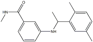 3-{[1-(2,5-dimethylphenyl)ethyl]amino}-N-methylbenzamide Struktur