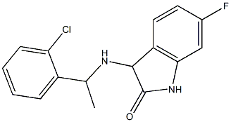 3-{[1-(2-chlorophenyl)ethyl]amino}-6-fluoro-2,3-dihydro-1H-indol-2-one Struktur