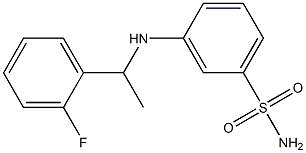 3-{[1-(2-fluorophenyl)ethyl]amino}benzene-1-sulfonamide Struktur