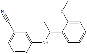 3-{[1-(2-methoxyphenyl)ethyl]amino}benzonitrile Struktur