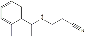 3-{[1-(2-methylphenyl)ethyl]amino}propanenitrile Struktur