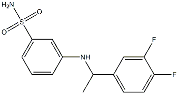 3-{[1-(3,4-difluorophenyl)ethyl]amino}benzene-1-sulfonamide Struktur