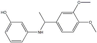 3-{[1-(3,4-dimethoxyphenyl)ethyl]amino}phenol Struktur