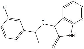 3-{[1-(3-fluorophenyl)ethyl]amino}-2,3-dihydro-1H-indol-2-one Struktur