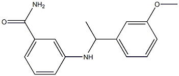 3-{[1-(3-methoxyphenyl)ethyl]amino}benzamide Struktur