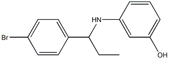 3-{[1-(4-bromophenyl)propyl]amino}phenol Struktur