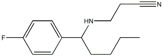 3-{[1-(4-fluorophenyl)pentyl]amino}propanenitrile Struktur