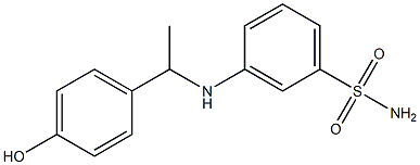 3-{[1-(4-hydroxyphenyl)ethyl]amino}benzene-1-sulfonamide Struktur