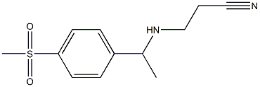 3-{[1-(4-methanesulfonylphenyl)ethyl]amino}propanenitrile Struktur