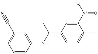 3-{[1-(4-methyl-3-nitrophenyl)ethyl]amino}benzonitrile Struktur