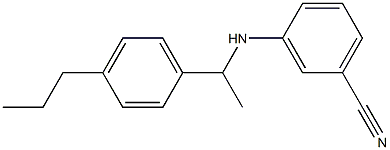 3-{[1-(4-propylphenyl)ethyl]amino}benzonitrile Struktur