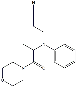 3-{[1-(morpholin-4-yl)-1-oxopropan-2-yl](phenyl)amino}propanenitrile Struktur