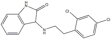 3-{[2-(2,4-dichlorophenyl)ethyl]amino}-2,3-dihydro-1H-indol-2-one Struktur