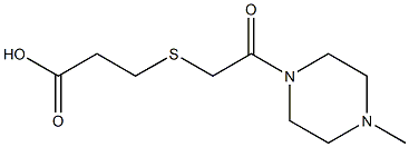 3-{[2-(4-methylpiperazin-1-yl)-2-oxoethyl]sulfanyl}propanoic acid Struktur