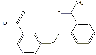 3-{[2-(aminocarbonyl)benzyl]oxy}benzoic acid Struktur