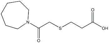 3-{[2-(azepan-1-yl)-2-oxoethyl]sulfanyl}propanoic acid Struktur