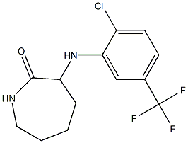 3-{[2-chloro-5-(trifluoromethyl)phenyl]amino}azepan-2-one Struktur