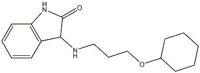 3-{[3-(cyclohexyloxy)propyl]amino}-2,3-dihydro-1H-indol-2-one Struktur