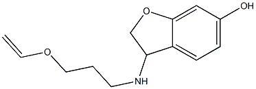 3-{[3-(ethenyloxy)propyl]amino}-2,3-dihydro-1-benzofuran-6-ol Struktur