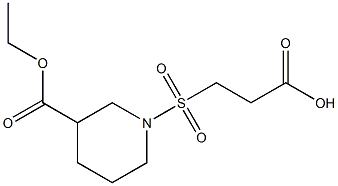 3-{[3-(ethoxycarbonyl)piperidine-1-]sulfonyl}propanoic acid Struktur