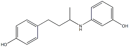 3-{[4-(4-hydroxyphenyl)butan-2-yl]amino}phenol Struktur