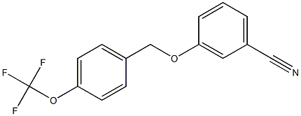 3-{[4-(trifluoromethoxy)phenyl]methoxy}benzonitrile Struktur