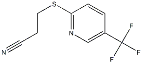 3-{[5-(trifluoromethyl)pyridin-2-yl]sulfanyl}propanenitrile Struktur