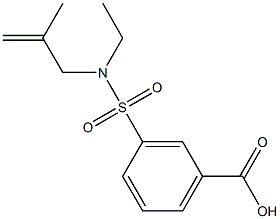 3-{[ethyl(2-methylprop-2-enyl)amino]sulfonyl}benzoic acid Struktur