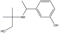 3-{1-[(1-hydroxy-2-methylpropan-2-yl)amino]ethyl}phenol Struktur