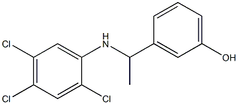 3-{1-[(2,4,5-trichlorophenyl)amino]ethyl}phenol Struktur