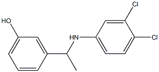 3-{1-[(3,4-dichlorophenyl)amino]ethyl}phenol Struktur