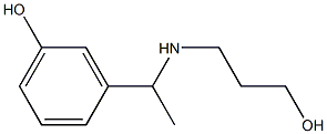 3-{1-[(3-hydroxypropyl)amino]ethyl}phenol Struktur