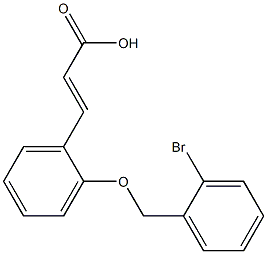 3-{2-[(2-bromophenyl)methoxy]phenyl}prop-2-enoic acid Struktur