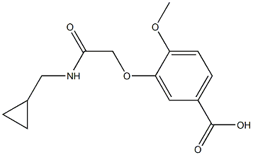 3-{2-[(cyclopropylmethyl)amino]-2-oxoethoxy}-4-methoxybenzoic acid Struktur