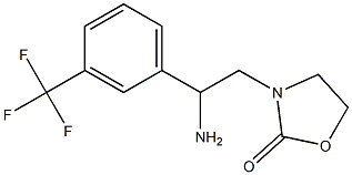 3-{2-amino-2-[3-(trifluoromethyl)phenyl]ethyl}-1,3-oxazolidin-2-one Struktur