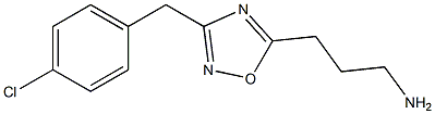 3-{3-[(4-chlorophenyl)methyl]-1,2,4-oxadiazol-5-yl}propan-1-amine Struktur