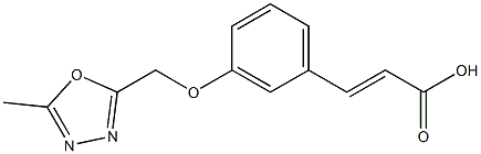 3-{3-[(5-methyl-1,3,4-oxadiazol-2-yl)methoxy]phenyl}prop-2-enoic acid Struktur