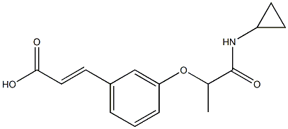 3-{3-[1-(cyclopropylcarbamoyl)ethoxy]phenyl}prop-2-enoic acid Struktur