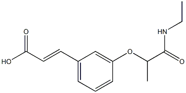 3-{3-[1-(ethylcarbamoyl)ethoxy]phenyl}prop-2-enoic acid Struktur