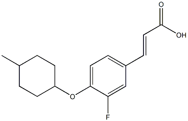 3-{3-fluoro-4-[(4-methylcyclohexyl)oxy]phenyl}prop-2-enoic acid Struktur