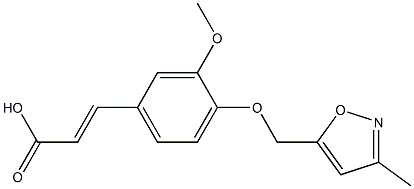 3-{3-methoxy-4-[(3-methyl-1,2-oxazol-5-yl)methoxy]phenyl}prop-2-enoic acid Struktur